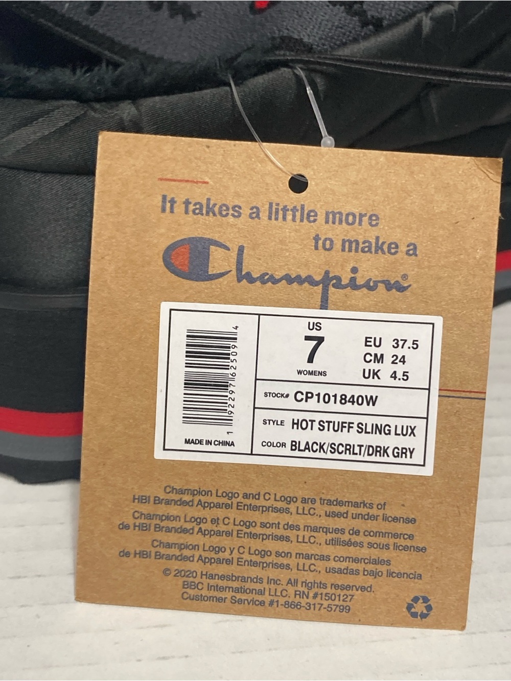 Champion Hot Stuff Platform Slippers Women’s Size 7 Lux Black Slingback - Picture 10 of 13